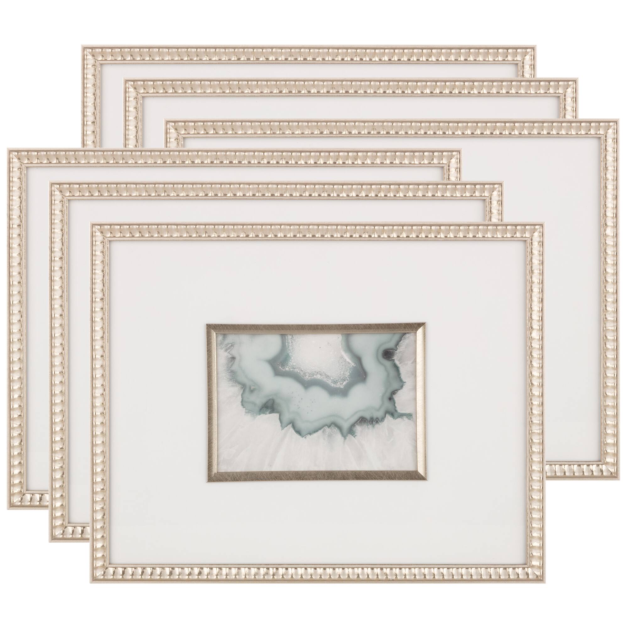 6 Pack: Metallic Gold Scalloped Frame with Mat